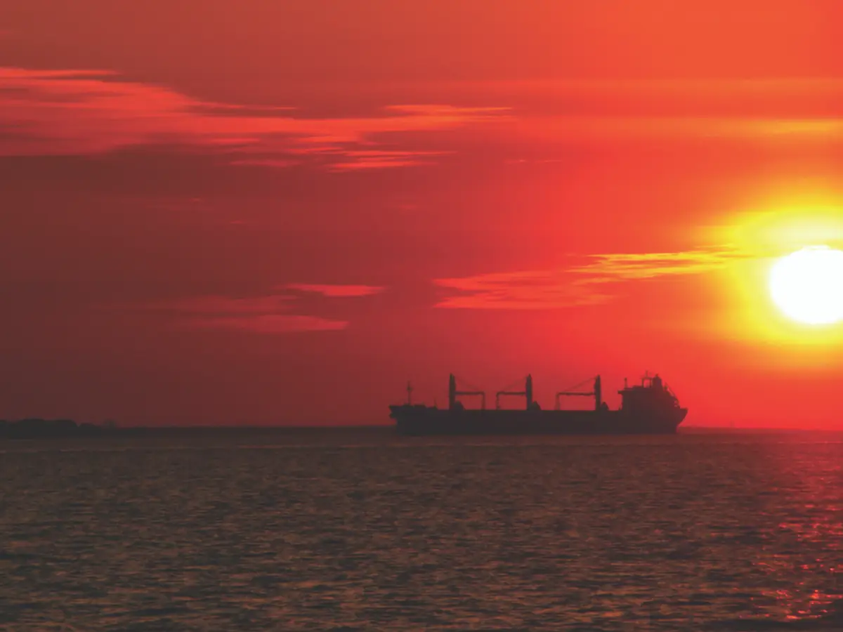 Container vessel at an Australian port